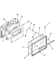 Oven Door Section parts for Kenmore Range 911.7199180 (9117199180, 911 7199180) from AppliancePartsPros.com