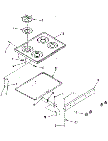 Main Top Section parts for Kenmore Range 911.7199180 (9117199180, 911 7199180) from AppliancePartsPros.com