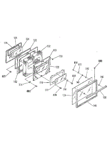 Oven Door Section parts for Kenmore Range 911.7390994 (9117390994, 911 7390994) from AppliancePartsPros.com