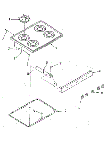 Main Top Section parts for Kenmore Range 911.7129180 (9117129180, 911 7129180) from AppliancePartsPros.com