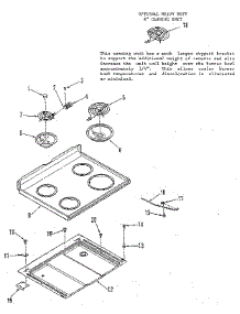 Main Top Section parts for Kenmore Range 911.9119180 (9119119180, 911 9119180) from AppliancePartsPros.com