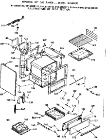 Body Section parts for Kenmore Range 911.6098111 (9116098111, 911 6098111) from AppliancePartsPros.com