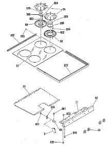 Main Top Section parts for Kenmore Range 911.7390592 (9117390592, 911 7390592) from AppliancePartsPros.com