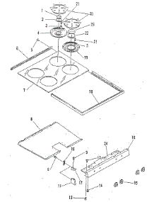 Main Top Section parts for Kenmore Range 911.7398911 (9117398911, 911 7398911) from AppliancePartsPros.com
