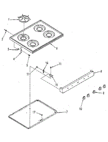 Main Top Section parts for Kenmore Range 911.6109190 (9116109190, 911 6109190) from AppliancePartsPros.com