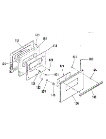 Oven Door Section parts for Kenmore Range 911.7139181 (9117139181, 911 7139181) from AppliancePartsPros.com