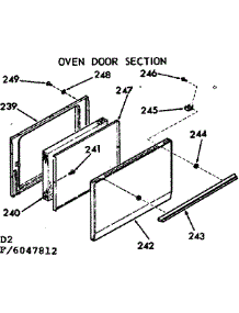 Oven Door Section parts for Kenmore Range 911.6047812 (9116047812, 911 6047812) from AppliancePartsPros.com