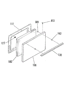 Oven Door Section parts for Kenmore Range 911.6208811 (9116208811, 911 6208811) from AppliancePartsPros.com
