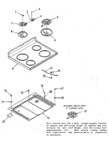 Main Top Section parts for Kenmore Range 911.6348910 (9116348910, 911 6348910) from AppliancePartsPros.com