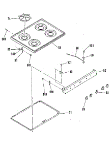 Main Top Section parts for Kenmore Range 911.6118813 (9116118813, 911 6118813) from AppliancePartsPros.com