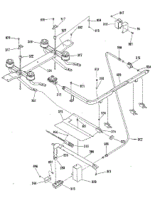 Burner Section parts for Kenmore Range 911.7299181 (9117299181, 911 7299181) from AppliancePartsPros.com