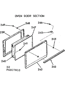 Oven Door Section parts for Kenmore Range 911.6037810 (9116037810, 911 6037810) from AppliancePartsPros.com