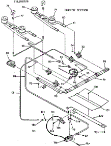 Burner Section parts for Kenmore Range 911.6037810 (9116037810, 911 6037810) from AppliancePartsPros.com