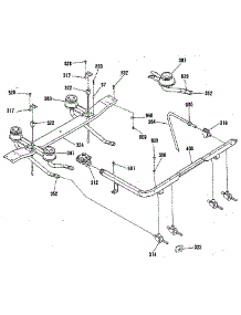 Top Burner Section parts for Kenmore Range 911.7389181 (9117389181, 911 7389181) from AppliancePartsPros.com