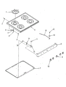 Main Top Section parts for Kenmore Range 911.7139180 (9117139180, 911 7139180) from AppliancePartsPros.com