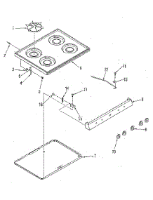 Main Top Section parts for Kenmore Range 911.7179180 (9117179180, 911 7179180) from AppliancePartsPros.com