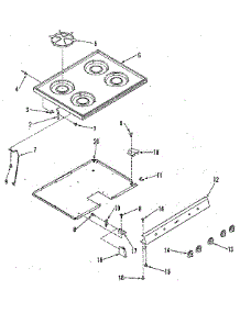 Main Top Section parts for Kenmore Range 911.7340191 (9117340191, 911 7340191) from AppliancePartsPros.com