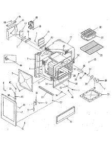 Oven Body Section parts for Kenmore Range 911.7340191 (9117340191, 911 7340191) from AppliancePartsPros.com