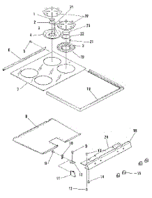 Main Top Section parts for Kenmore Range 911.7390990 (9117390990, 911 7390990) from AppliancePartsPros.com