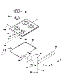 Main Top Section parts for Kenmore Range 911.7199181 (9117199181, 911 7199181) from AppliancePartsPros.com