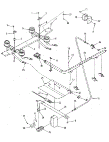 Burner Section parts for Kenmore Range 911.7299180 (9117299180, 911 7299180) from AppliancePartsPros.com