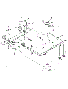 Top Burner Section parts for Kenmore Range 911.7389180 (9117389180, 911 7389180) from AppliancePartsPros.com