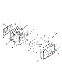Oven Door Section parts for Kenmore Range 911.7389180 (9117389180, 911 7389180) from AppliancePartsPros.com