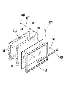 Oven Door Section parts for Kenmore Range 911.7129182 (9117129182, 911 7129182) from AppliancePartsPros.com