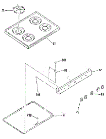 Main Top Section parts for Kenmore Range 911.7129182 (9117129182, 911 7129182) from AppliancePartsPros.com