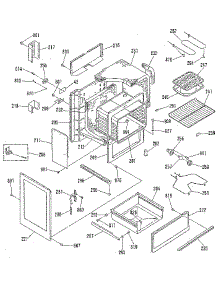 Oven Body Section parts for Kenmore Range 911.6429181 (9116429181, 911 6429181) from AppliancePartsPros.com