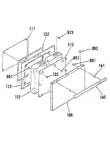 Oven Door Section parts for Kenmore Range 911.6429181 (9116429181, 911 6429181) from AppliancePartsPros.com