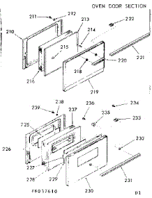 Oven Door Section parts for Kenmore Range 911.6037610 (9116037610, 911 6037610) from AppliancePartsPros.com