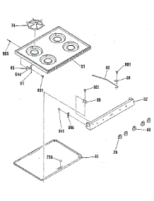 Main Top Section parts for Kenmore Range 911.6108911 (9116108911, 911 6108911) from AppliancePartsPros.com