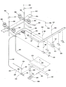 Burner Section parts for Kenmore Range 911.7279181 (9117279181, 911 7279181) from AppliancePartsPros.com