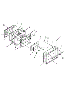 Oven Door Section parts for Kenmore Range 911.7359180 (9117359180, 911 7359180) from AppliancePartsPros.com