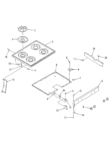 Main Top Section parts for Kenmore Range 911.7359180 (9117359180, 911 7359180) from AppliancePartsPros.com