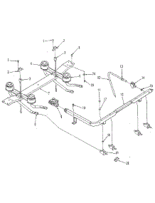 Top Burner Section parts for Kenmore Range 911.7359180 (9117359180, 911 7359180) from AppliancePartsPros.com