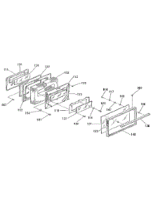 Oven Door Section parts for Kenmore Range 911.4678891 (9114678891, 911 4678891) from AppliancePartsPros.com