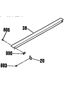 Optional Rear Main Top Filler parts for Kenmore Range 911.4674590 (9114674590, 911 4674590) from AppliancePartsPros.com