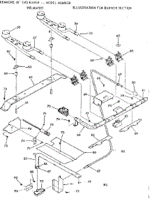 Burner Section parts for Kenmore Range 911.6047811 (9116047811, 911 6047811) from AppliancePartsPros.com