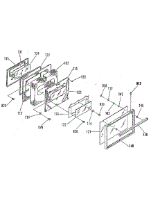 Oven Door Section parts for Kenmore Range 911.7390992 (9117390992, 911 7390992) from AppliancePartsPros.com