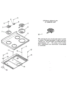 Main Top Section parts for Kenmore Range 911.6018910 (9116018910, 911 6018910) from AppliancePartsPros.com