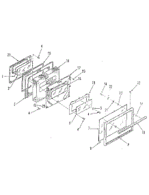 Oven Door Section parts for Kenmore Range 911.48781C1 (91148781C1, 911 48781C1) from AppliancePartsPros.com