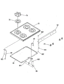 Main Top Section parts for Kenmore Range 911.7299182 (9117299182, 911 7299182) from AppliancePartsPros.com