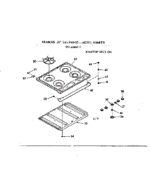 Maintop Section parts for Kenmore Range 911.6048111 (9116048111, 911 6048111) from AppliancePartsPros.com