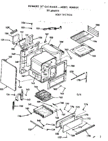Body Section parts for Kenmore Range 911.6048111 (9116048111, 911 6048111) from AppliancePartsPros.com