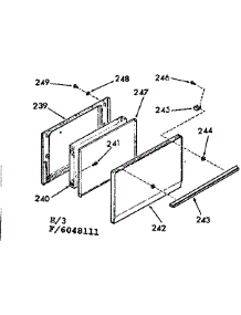 Oven Door parts for Kenmore Range 911.6048111 (9116048111, 911 6048111) from AppliancePartsPros.com