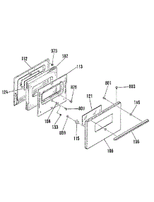 Oven Door Section parts for Kenmore Range 911.7139182 (9117139182, 911 7139182) from AppliancePartsPros.com