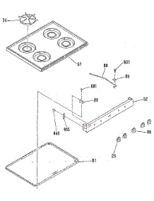 Main Top Section parts for Kenmore Range 911.7139182 (9117139182, 911 7139182) from AppliancePartsPros.com