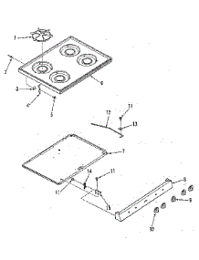 Main Top Section parts for Kenmore Range 911.6118710 (9116118710, 911 6118710) from AppliancePartsPros.com